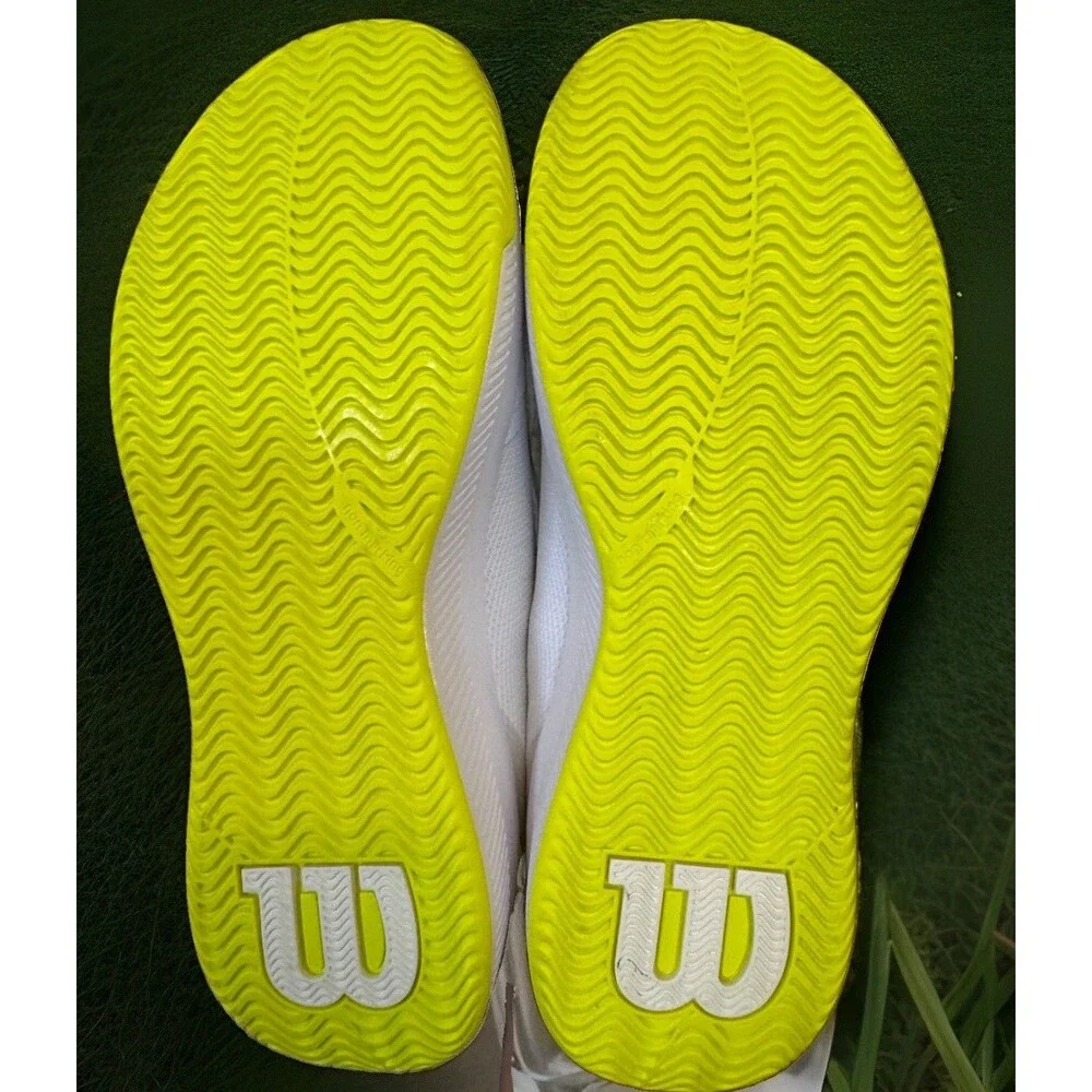 Wilson Womens Sz 10 Intrigue Lite WRS335830 Tennis Shoes White Yellow Navy